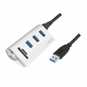 LogiLink CR0045 3 Portos USB Hub kártyaolvasóval